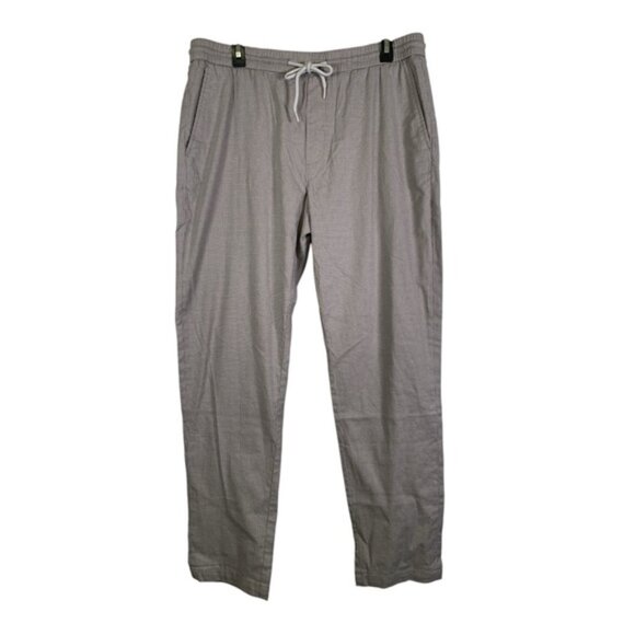 Penguin Munsingwear Houndstooth Gray White Drawstring Pants Size Large EUC #2907